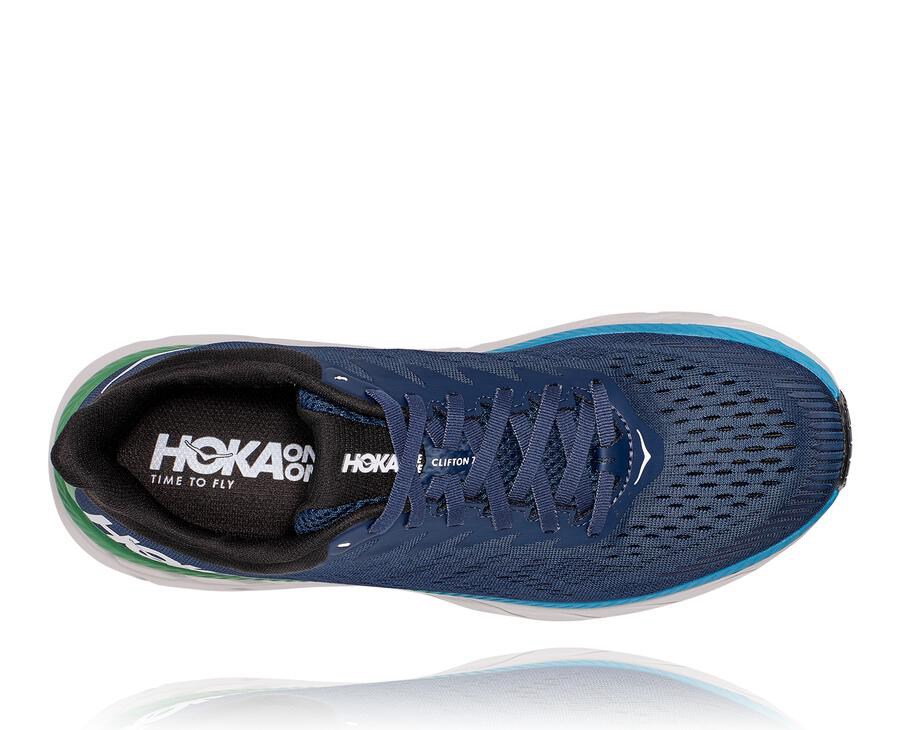 Zapatillas Running Hoka One One Hombre - Clifton 7 - Azul Marino - VSM601285